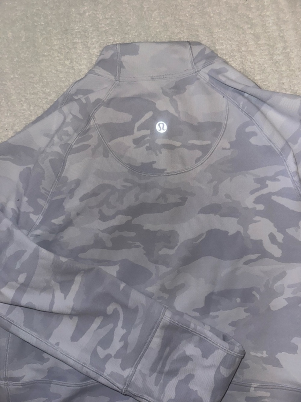 Lululemon Grey Camo Half-Zip Pullover - Picture 2 of 2